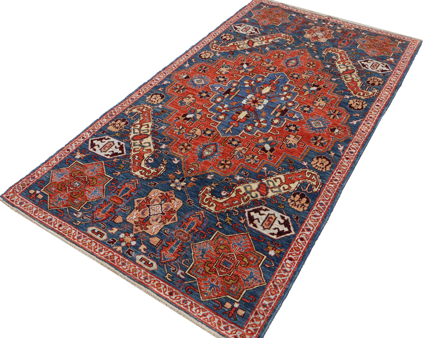 Afghan Turkaman weave, 19th century Caucasian design 228x122cm | Rug# 26611