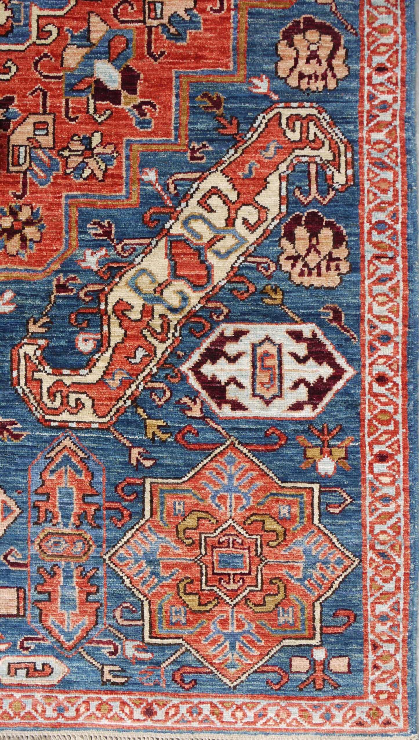Afghan Turkaman weave, 19th century Caucasian design 228x122cm | Rug# 26611