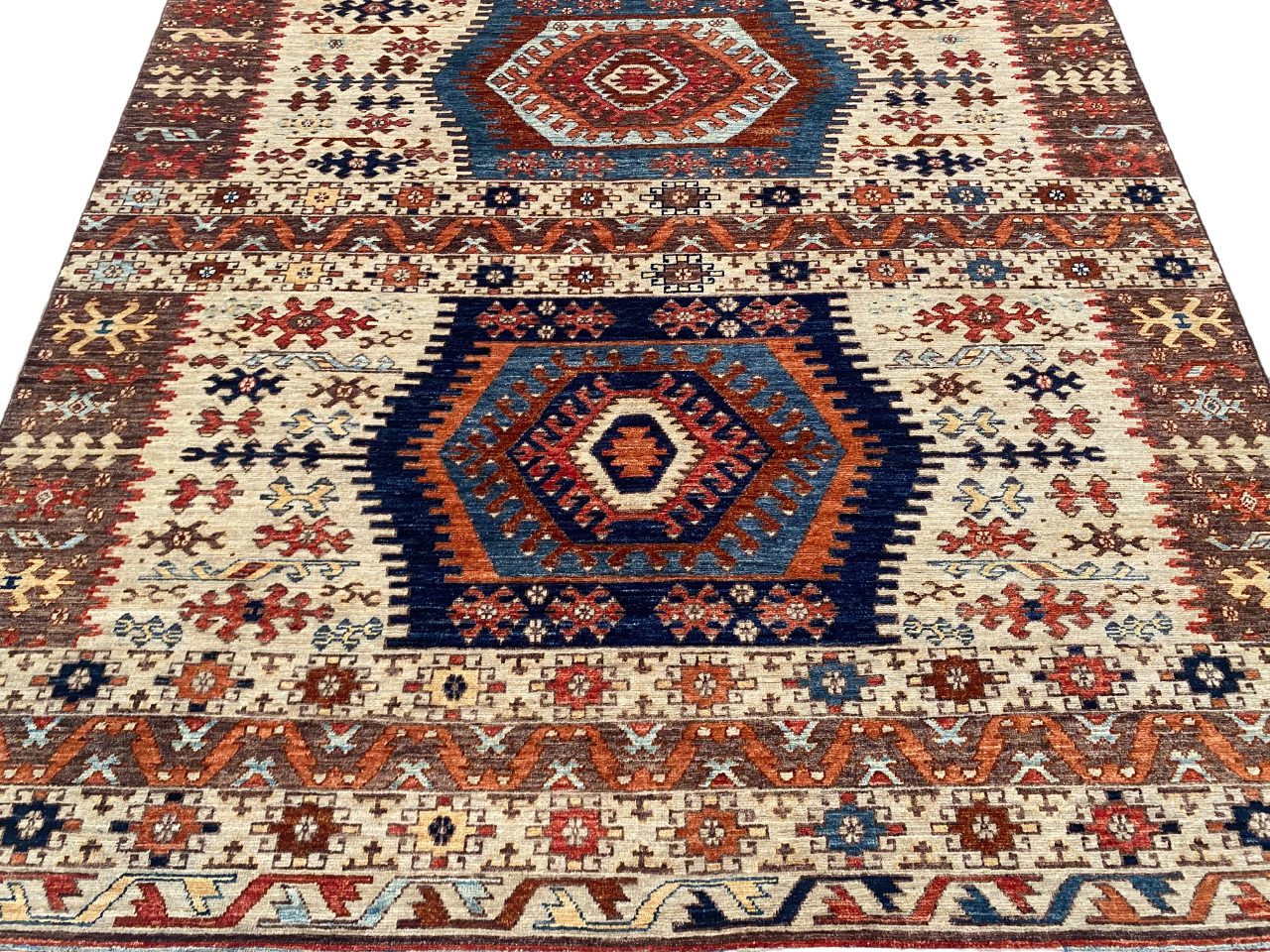 Afghan Turkaman weave, Anatolian design 267x187cm | Rug# 26648