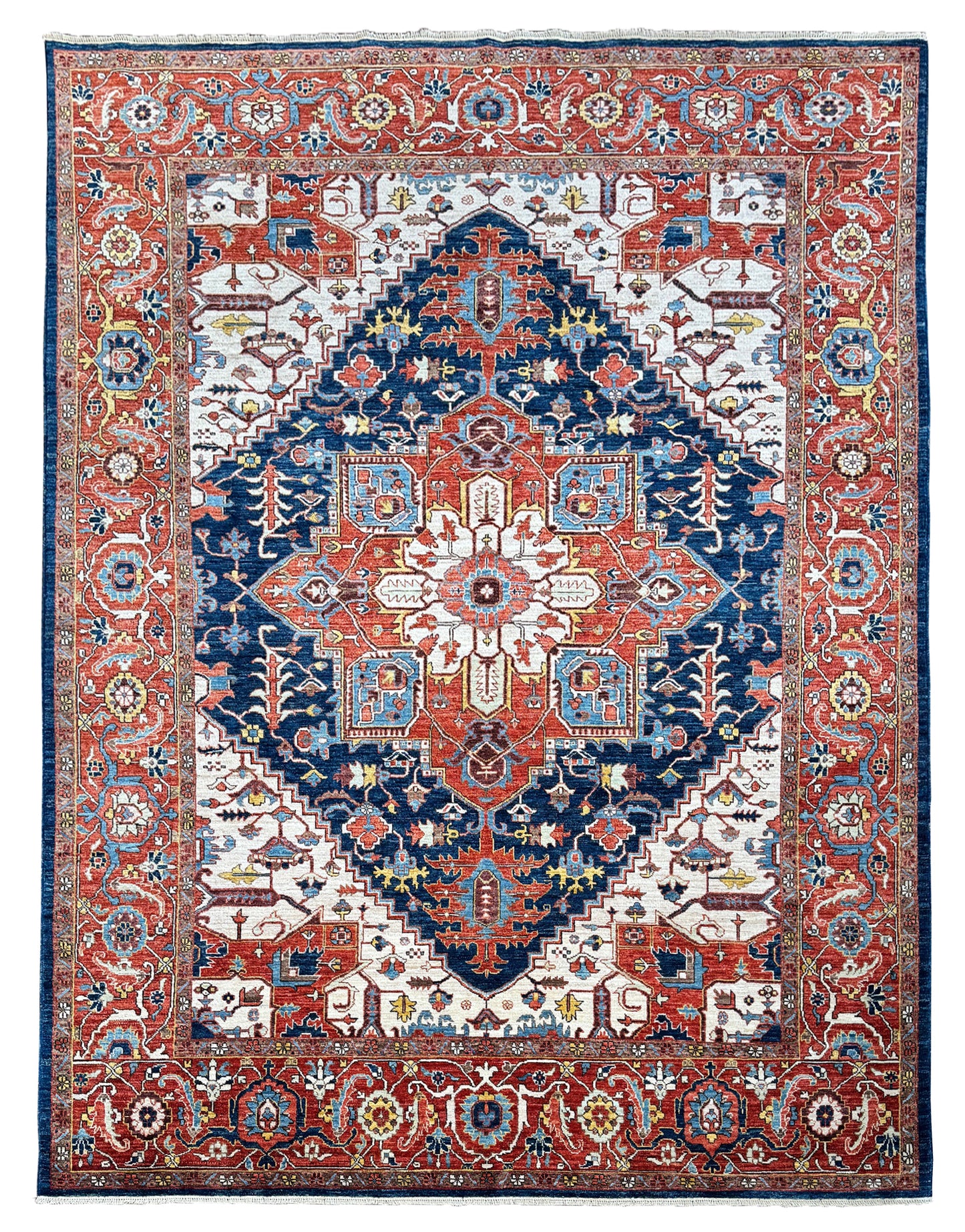 Afghan Turkaman weave, 19th century Serapi design 305x234cm | Rug# 26804