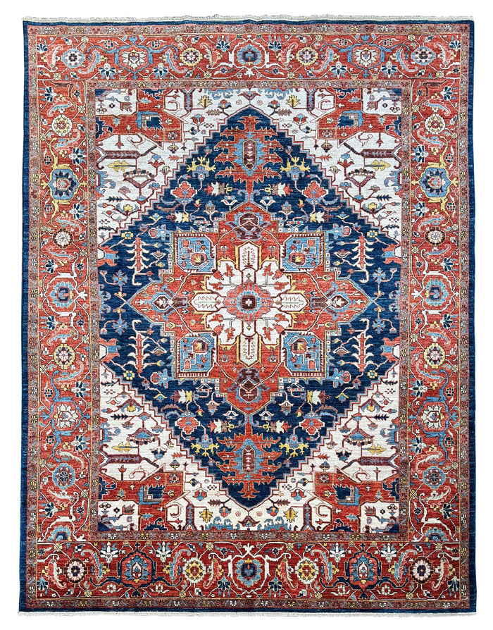 Afghan Turkaman weave, 19th century Serapi design 305x234cm | Rug# 26804