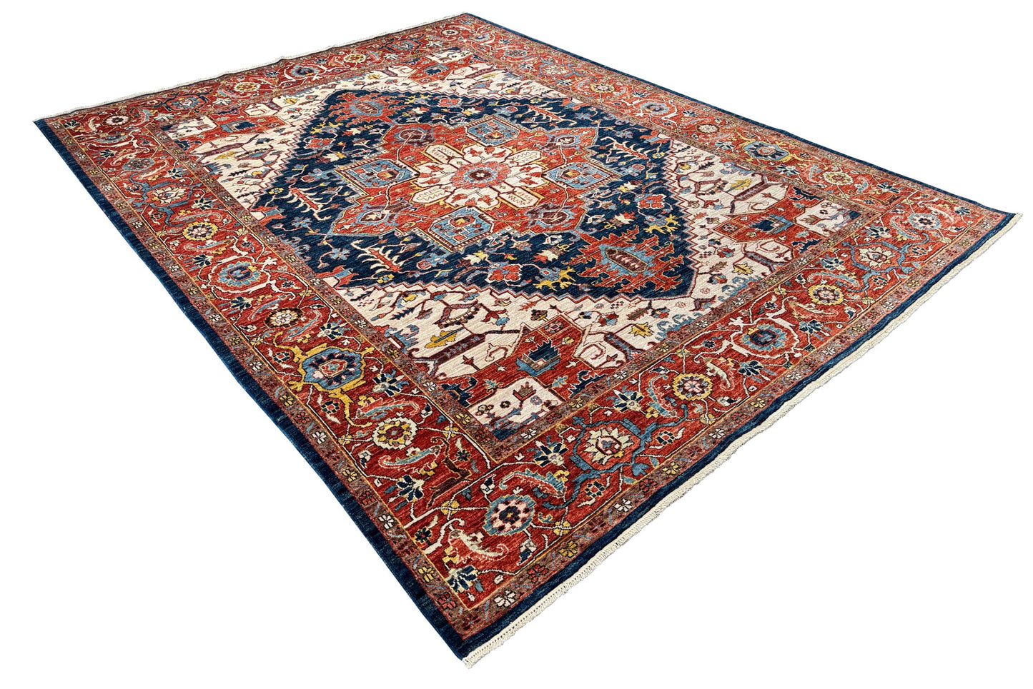 Afghan Turkaman weave, 19th century Serapi design 305x234cm | Rug# 26804