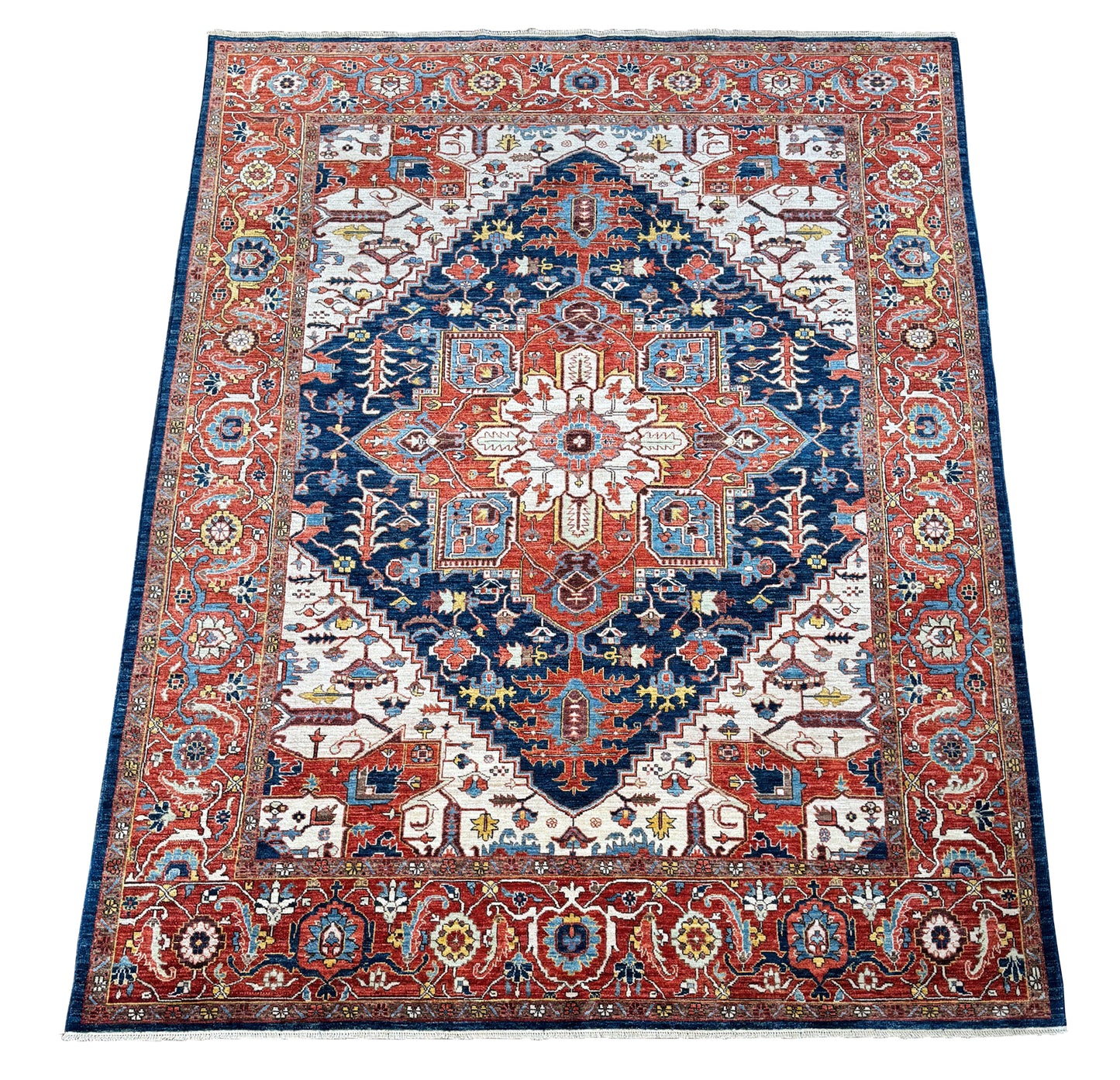 Afghan Turkaman weave, 19th century Serapi design 305x234cm | Rug# 26804