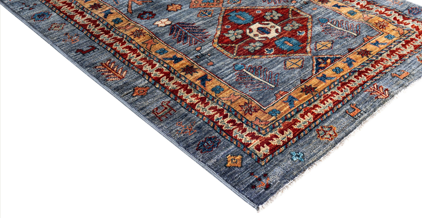 Afghan Turkaman weave, 19th-Century Heriz inspired 493x84cm | Rug# 26890