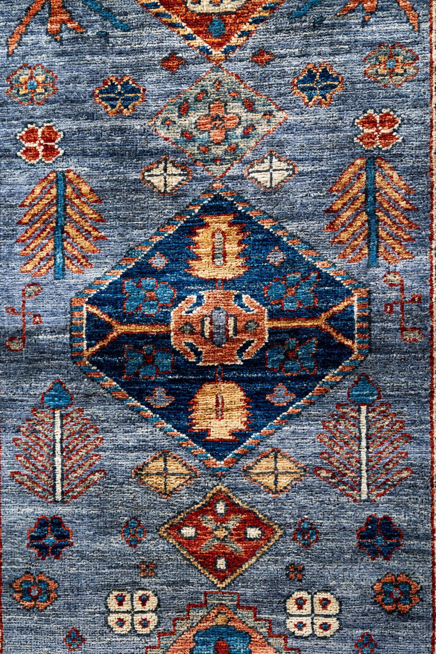 Afghan Turkaman weave, 19th-Century Heriz inspired 493x84cm | Rug# 26890