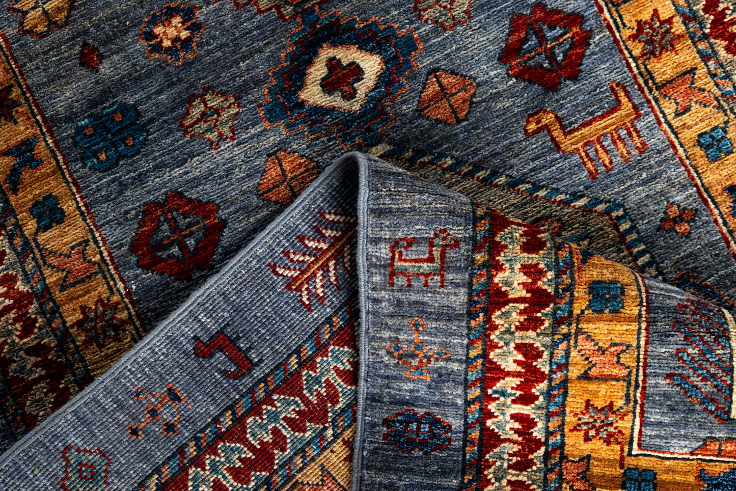 Afghan Turkaman weave, 19th-Century Heriz inspired 493x84cm | Rug# 26890