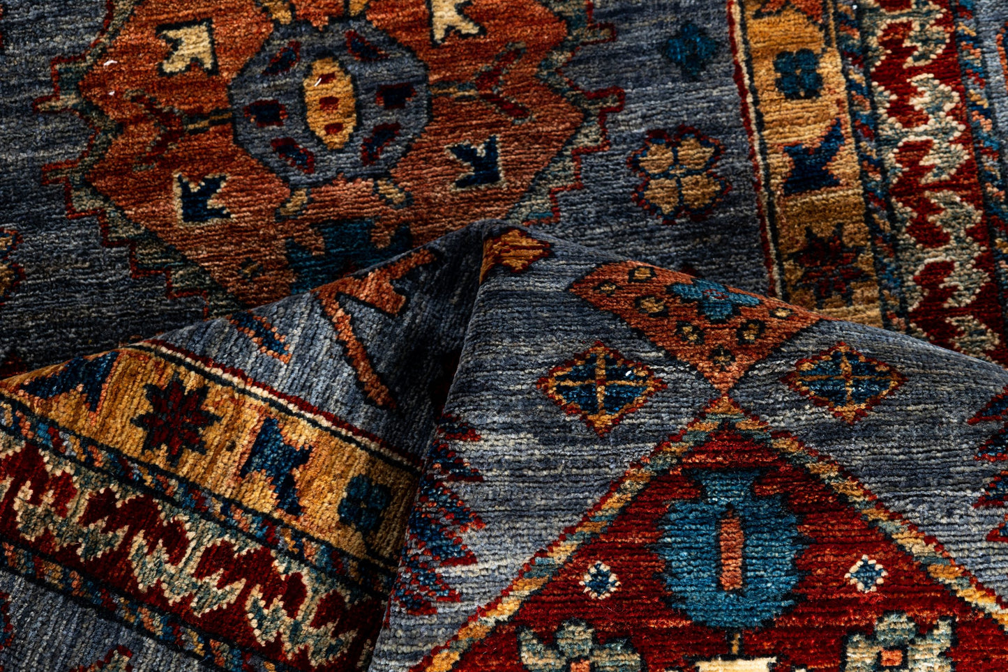 Afghan Turkaman weave, 19th-Century Heriz inspired 493x84cm | Rug# 26890
