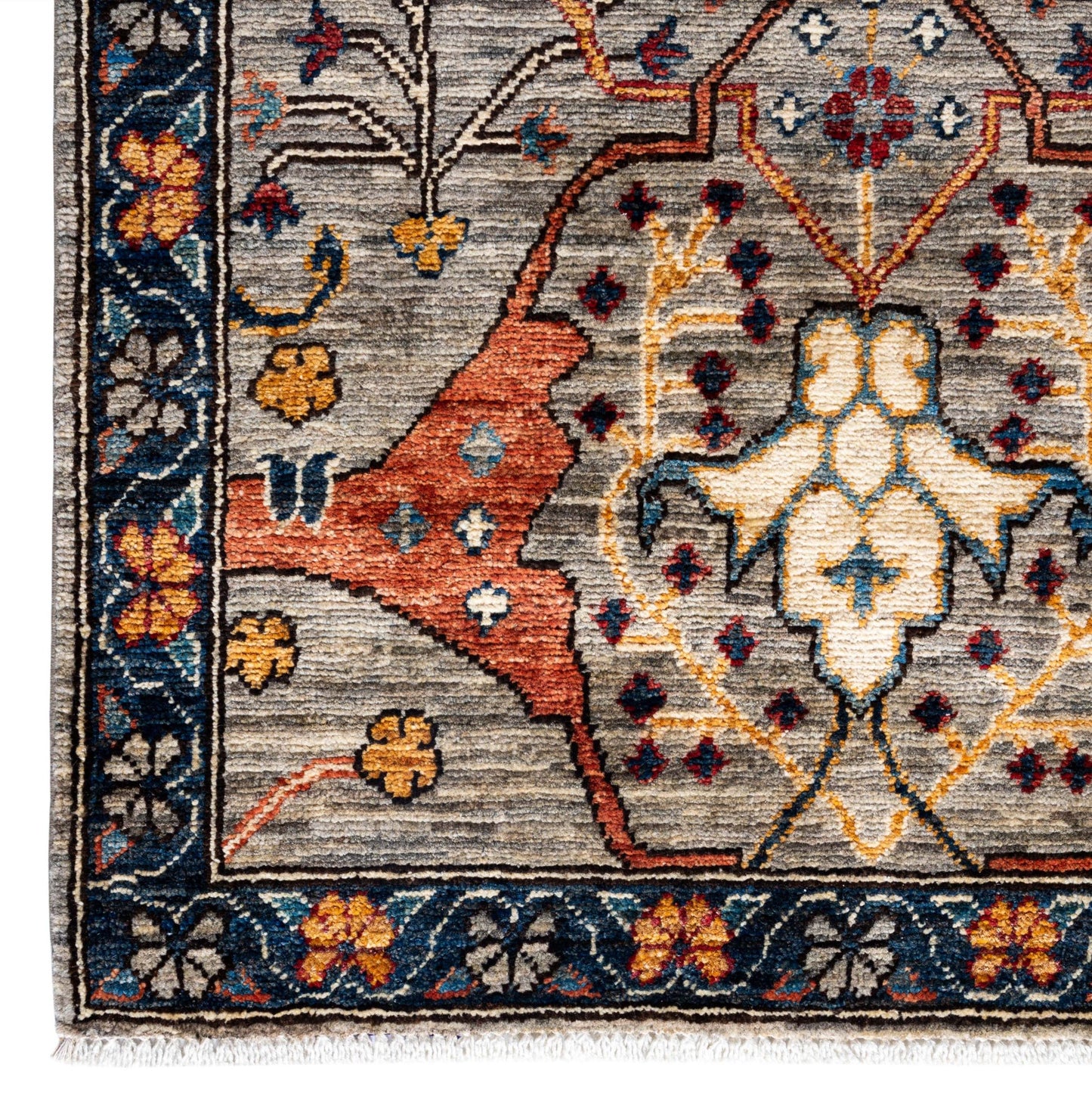 Custom-made Afghan runner in 16th-century Garous-Bijar design 861x79cm | Rug# 26891