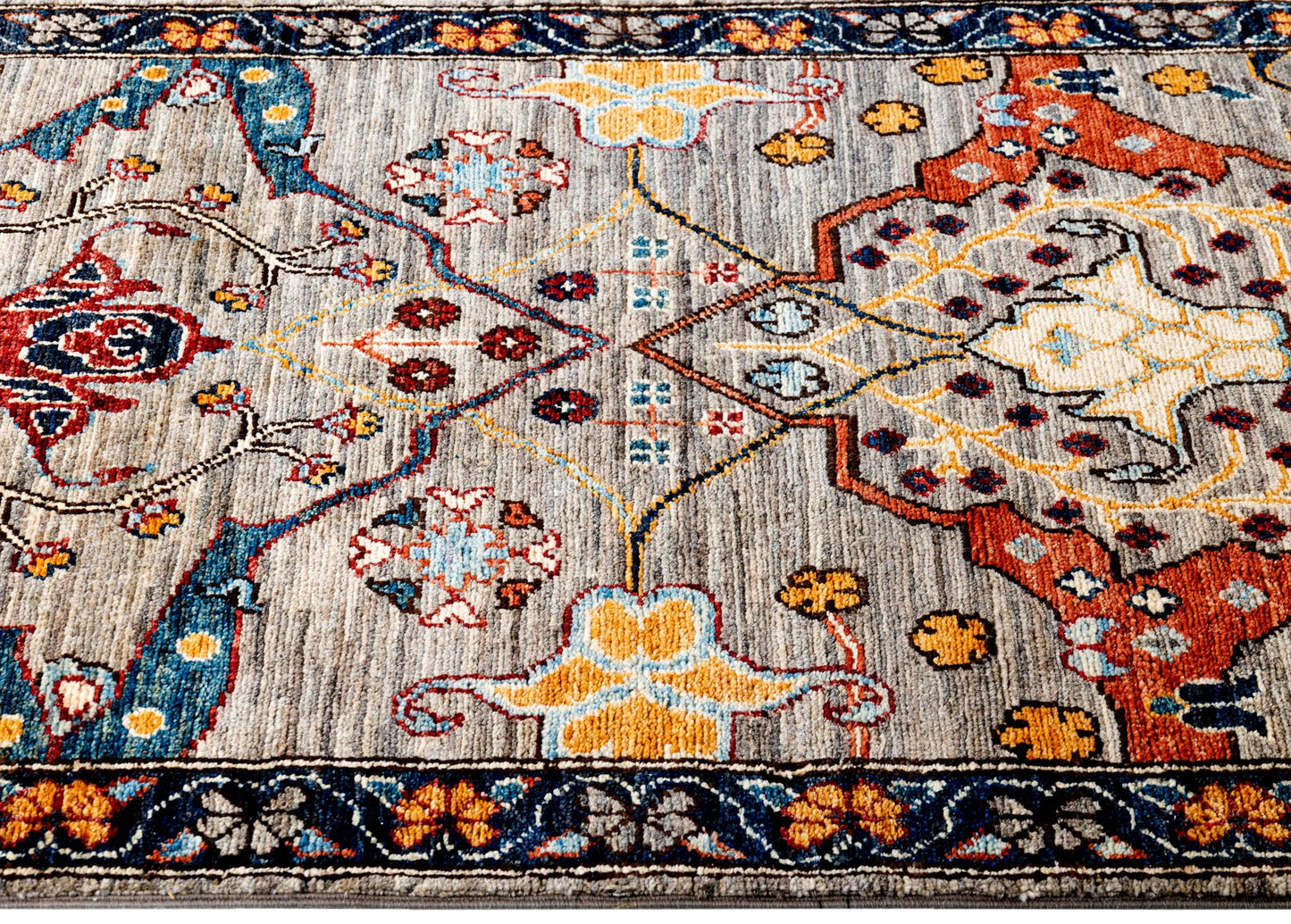 Custom-made Afghan runner in 16th-century Garous-Bijar design 861x79cm | Rug# 26891