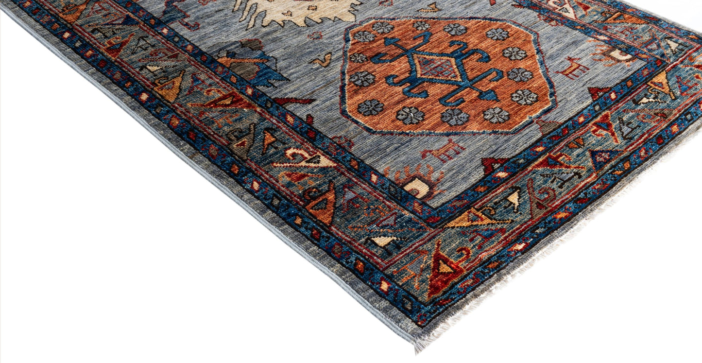 Afghan Turkaman weave, 19th-century Caucasian Inspired 483x80cm | Rug# 26894