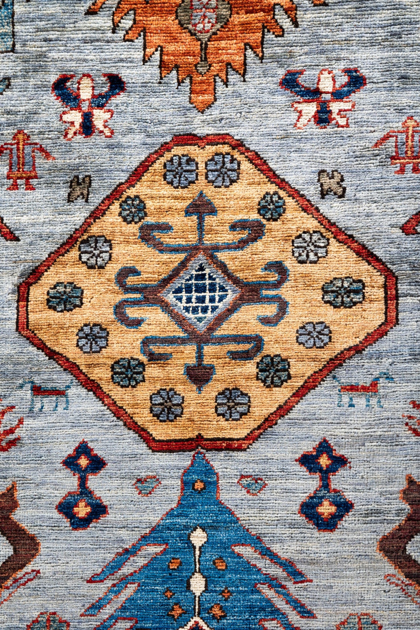 Afghan Turkaman weave, 19th-century Caucasian Inspired 483x80cm | Rug# 26894