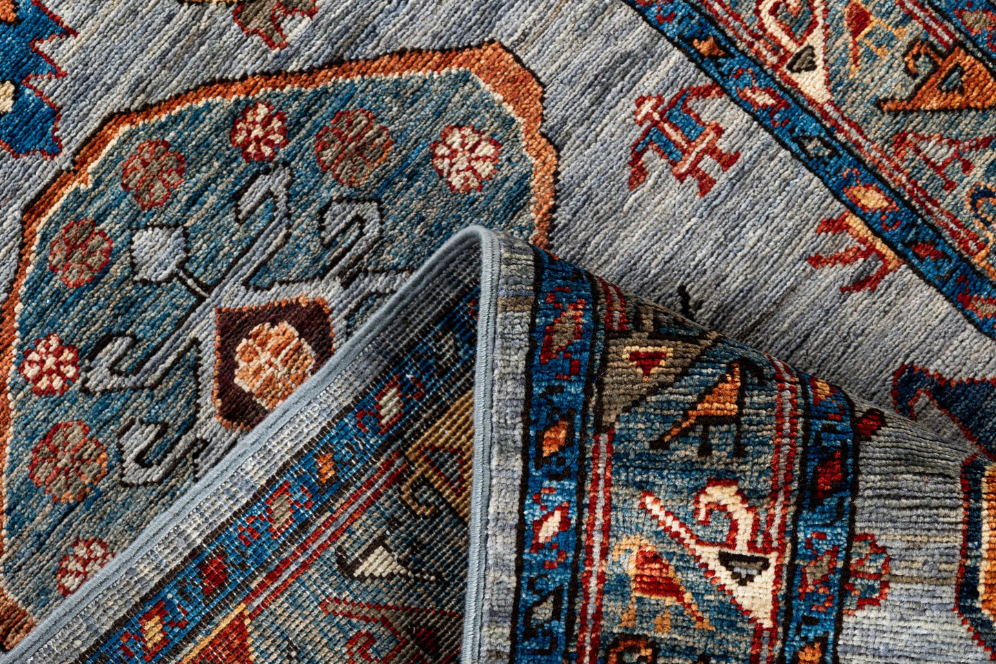 Afghan Turkaman weave, 19th-century Caucasian Inspired 483x80cm | Rug# 26894
