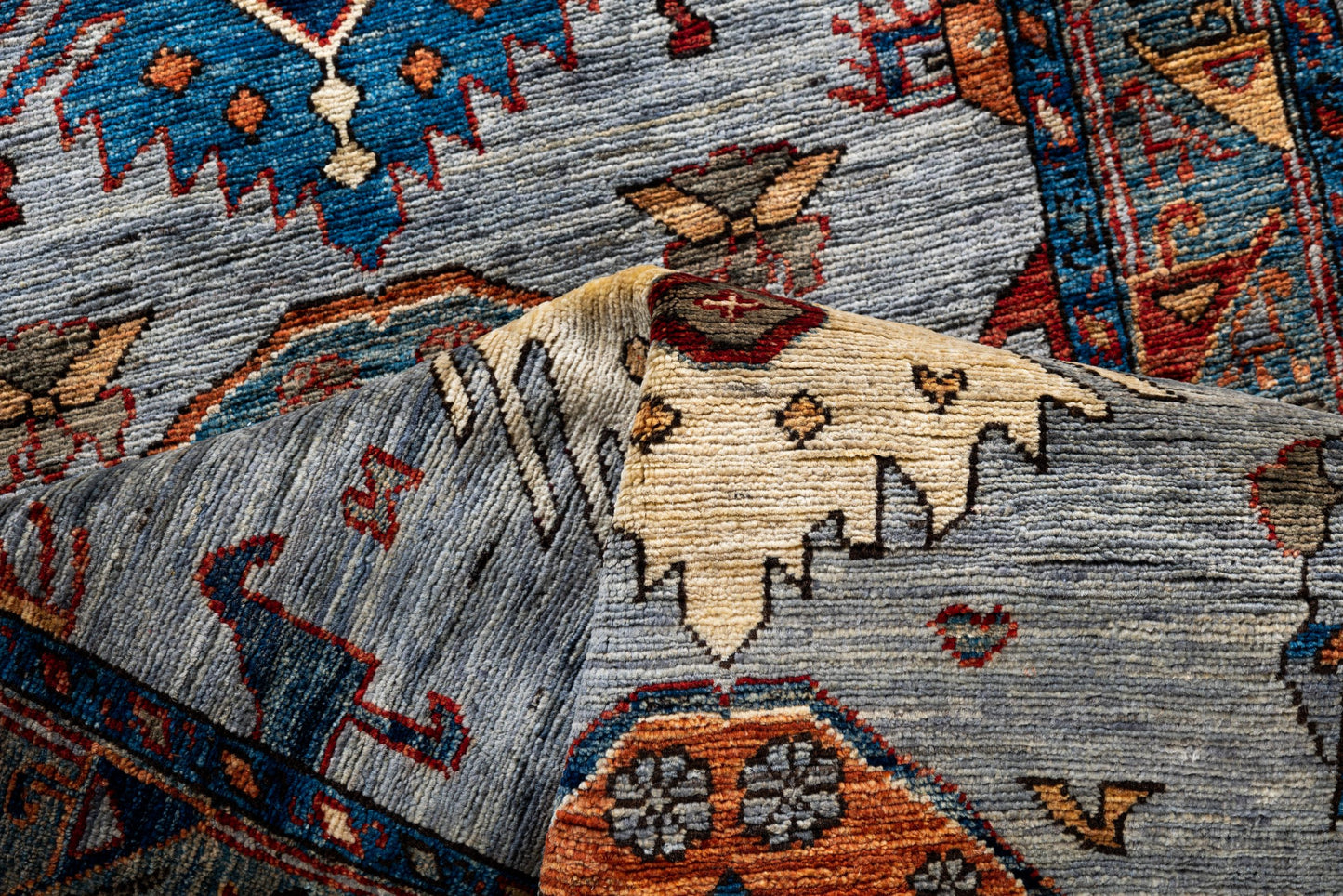 Afghan Turkaman weave, 19th-century Caucasian Inspired 483x80cm | Rug# 26894