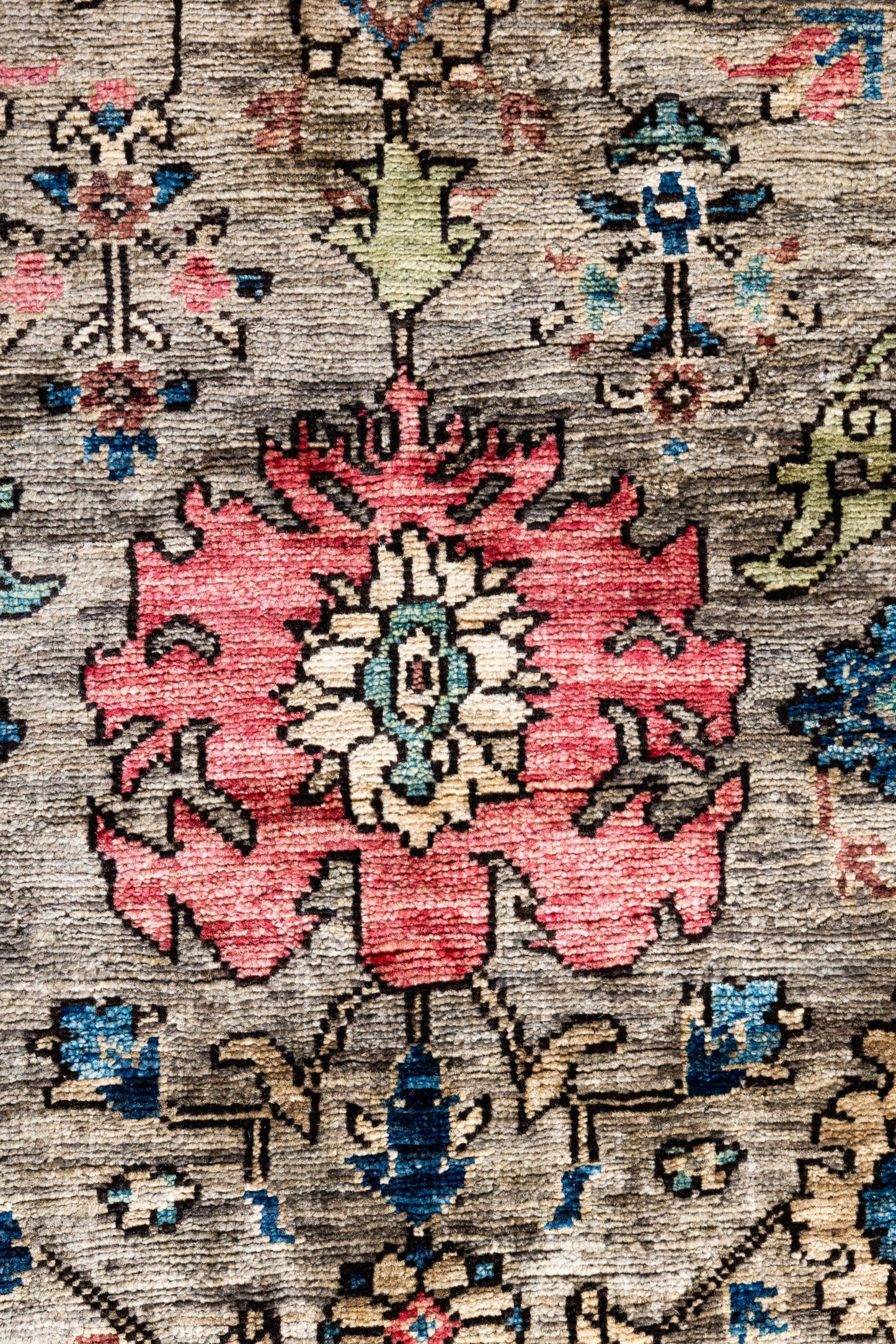 Afghan Turkaman weave in 16th-century Safavid design 583x90cm | Rug# 26895