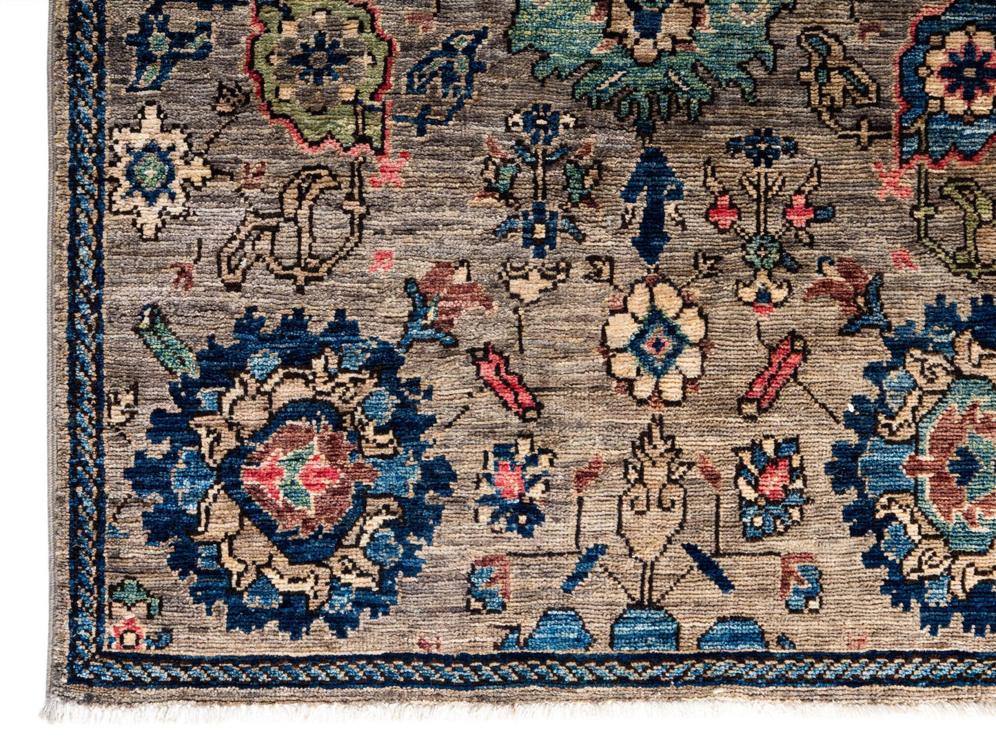 Afghan Turkaman weave in 16th-century Safavid design 583x90cm | Rug# 26895