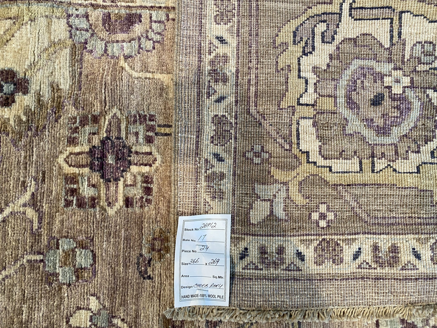 Afghan Turkaman weave, 19th-century Heriz design 366x269cm | Rug# 26912