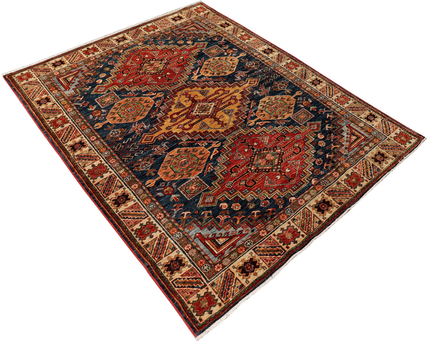 Afghan Turkaman weave, 19th-century Caucasian design 197x145cm | Rug# 26931