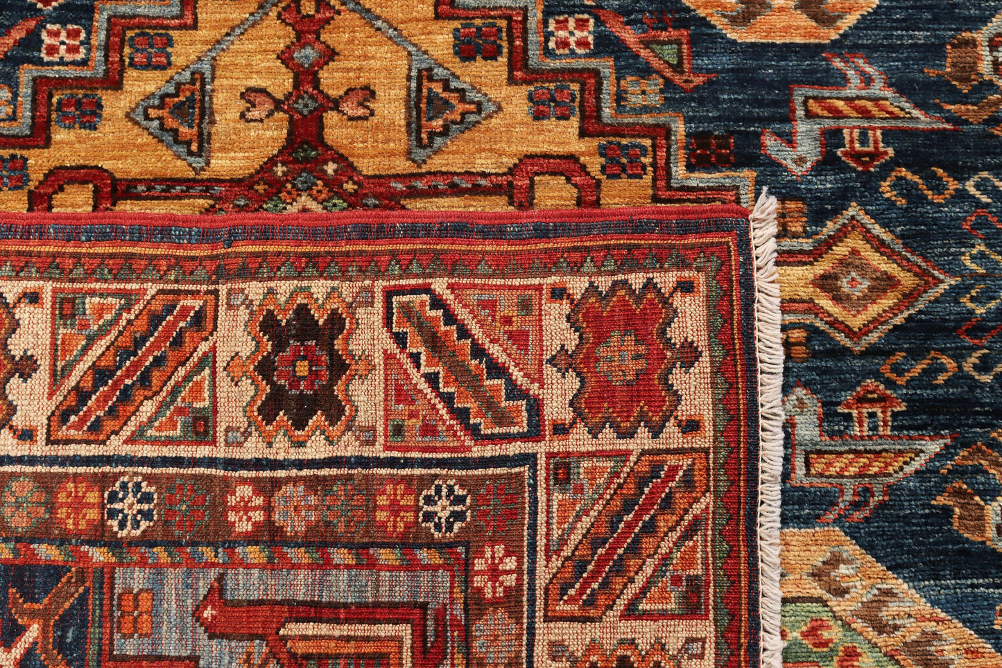 Afghan Turkaman weave, 19th-century Caucasian design 197x145cm | Rug# 26931