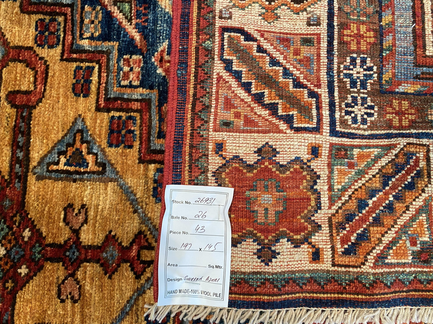 Afghan Turkaman weave, 19th-century Caucasian design 197x145cm | Rug# 26931