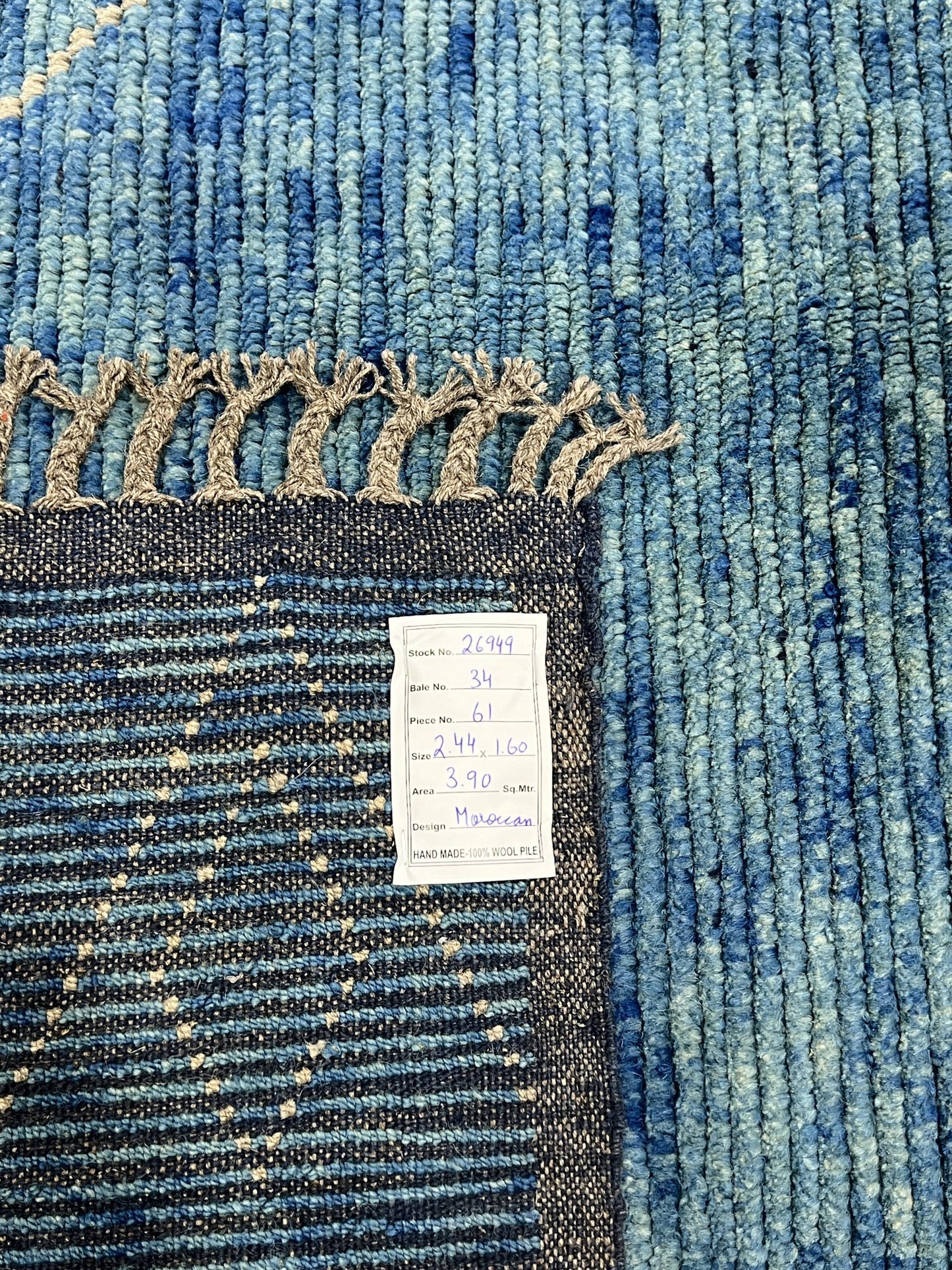 Modern Moroccan Style Rug with mid-c Scandinavian Design 244x160cm | Rug# 26949