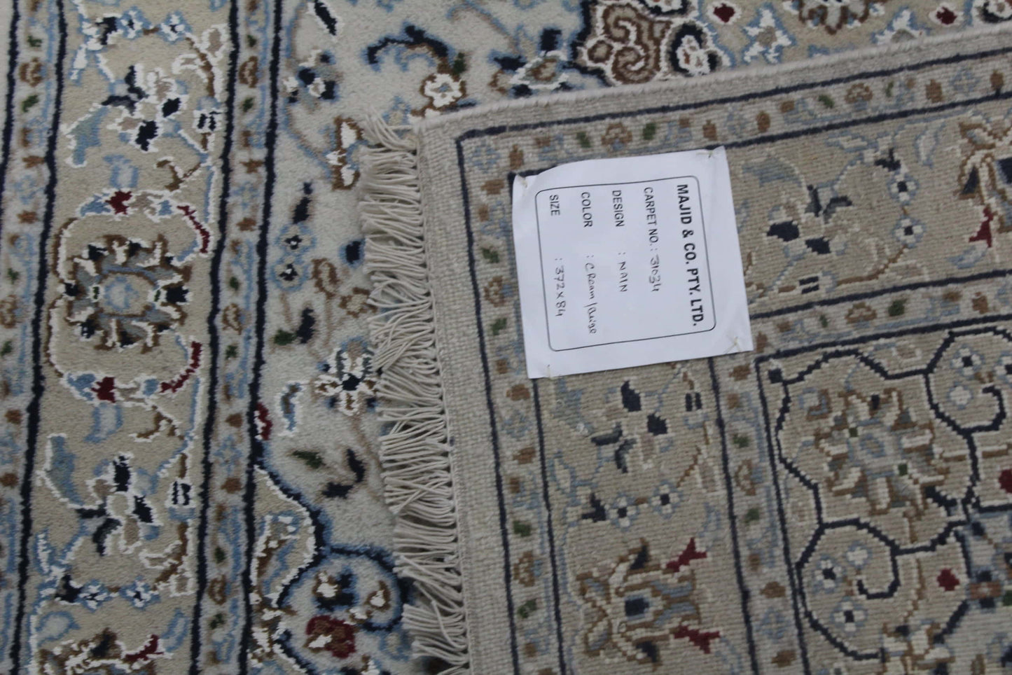 Very fine Amritsar Hall Runner in Nain design, 372x84cm | Rug# 31034