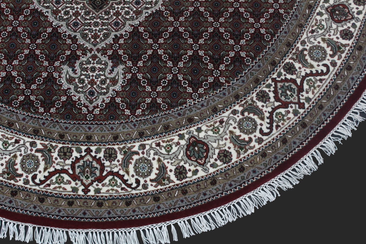 Amritsar round rug in Tabriz Mahi design, 185cmd | Rug# 31059