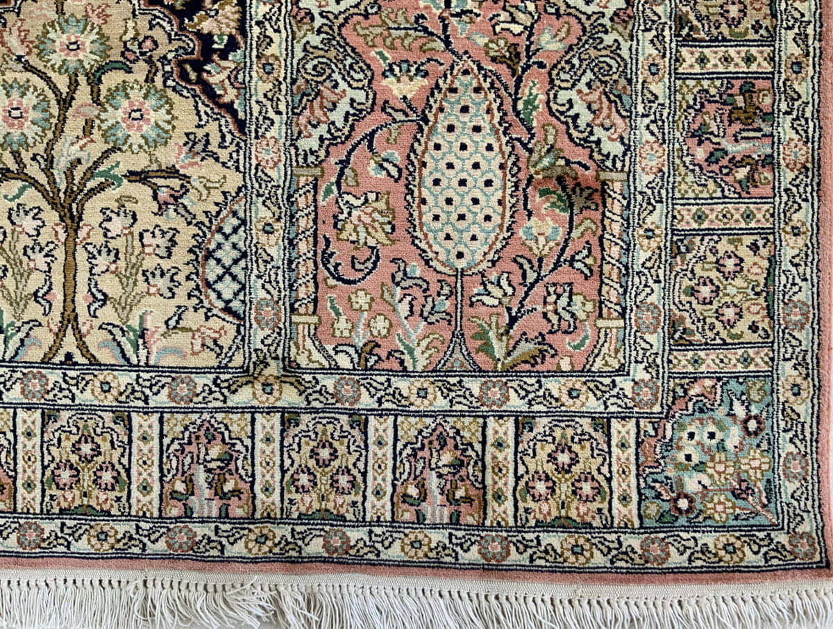 Kashmir Silk Safavid 122x79cm | Rug# 31199