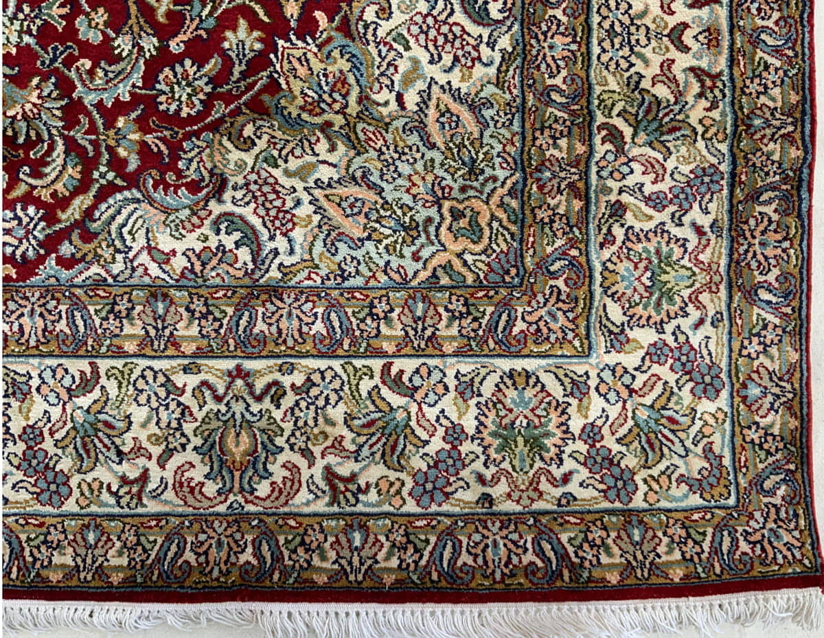 Kashmir Silk Rug 190x124cm | Rug# 31206