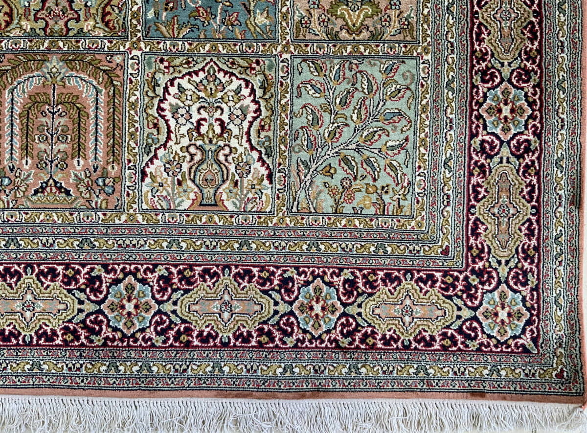 Kashmir pure Silk pile Rug 190x123cm | Rug# 31216