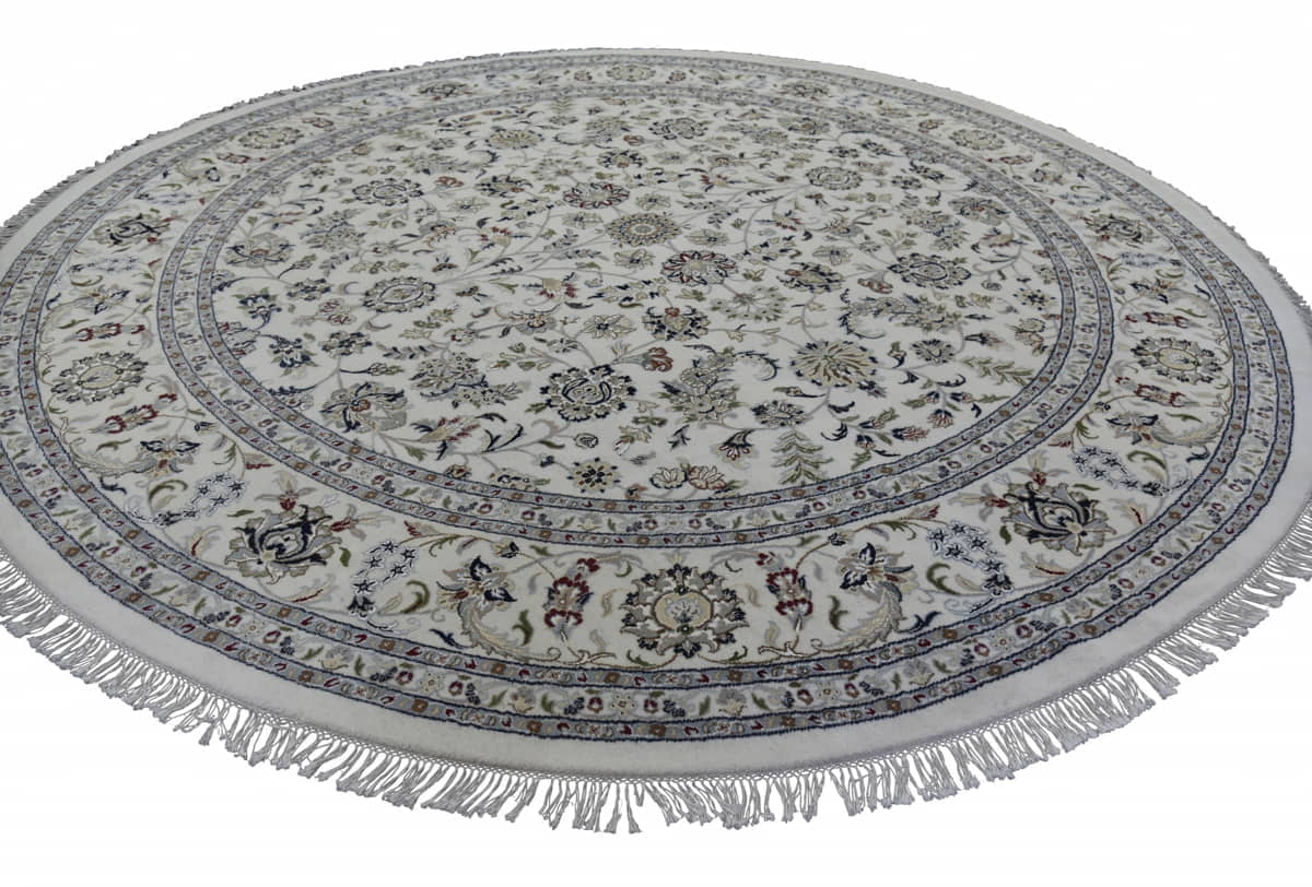 very fine Amritsar round carpet in Nain Design 302x302cm | Rug# 31252