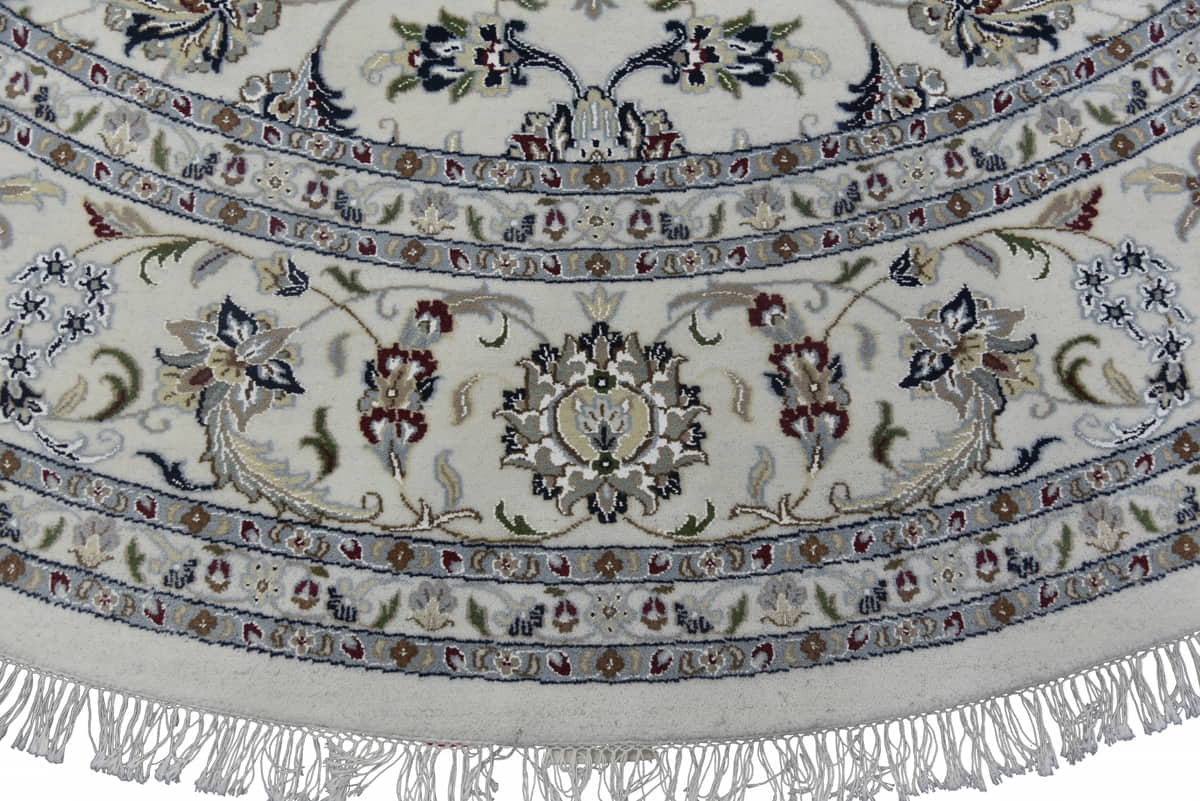 very fine Amritsar round carpet in Nain Design 302x302cm | Rug# 31252