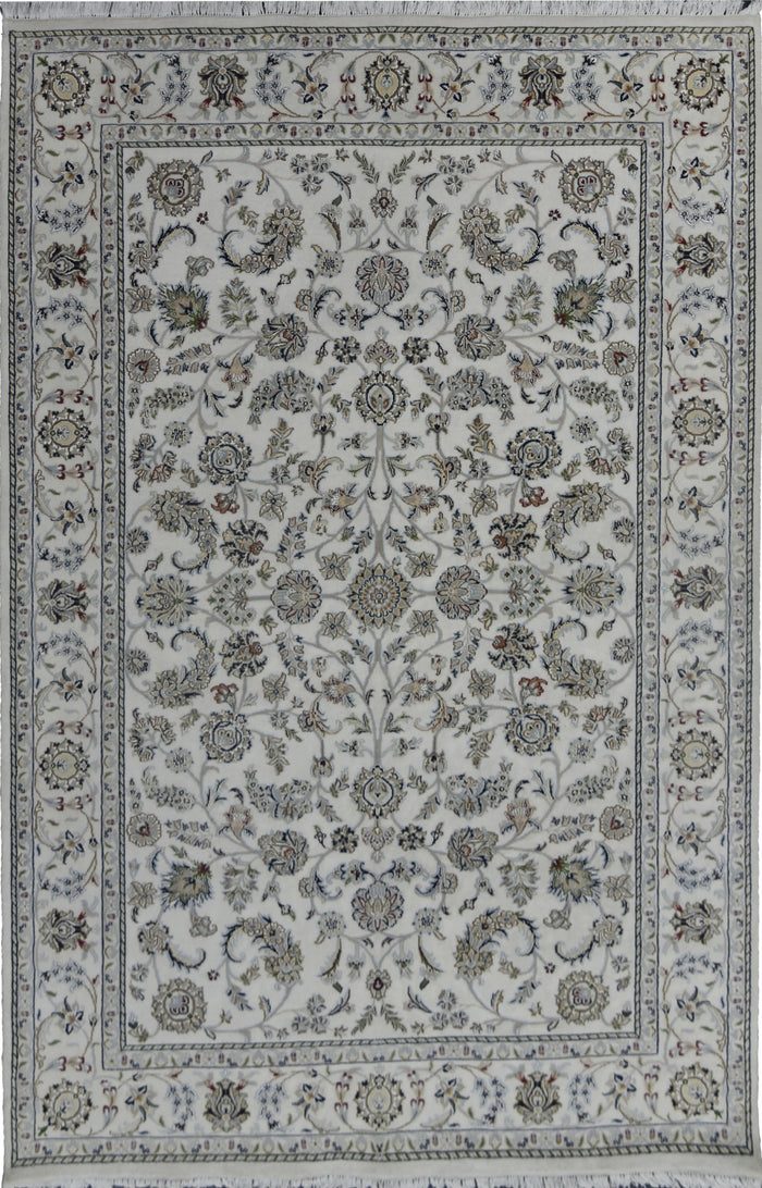 very fine Amritsar Nain, wool & silk pile, 277x186cm | Rug# 31294