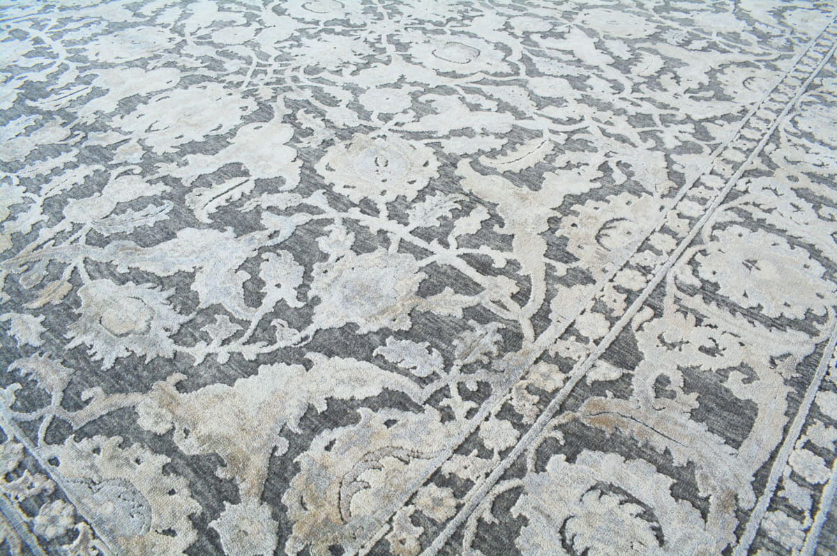 Wool & silk Jaipur Safavid Floral Designer Rug 307x246 cm | Rug# 31315