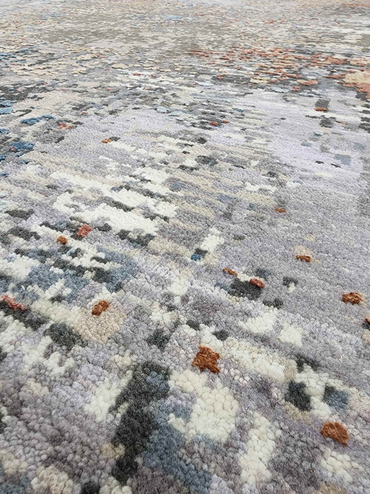 wool & pure silk Modern designer rug 310x246cm | Rug# 31316