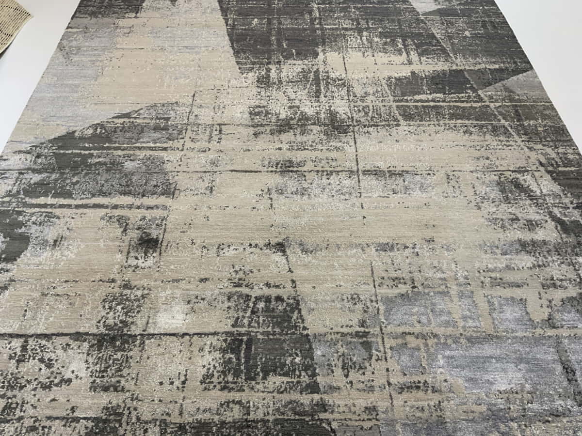 wool & silk modern designer rug 295x245cm | Rug# 31388