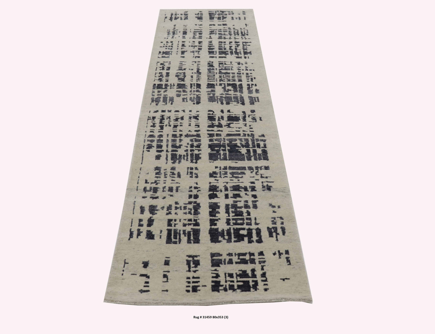 Tibetan weave modern designer runner 353x80cm | Rug# 31459
