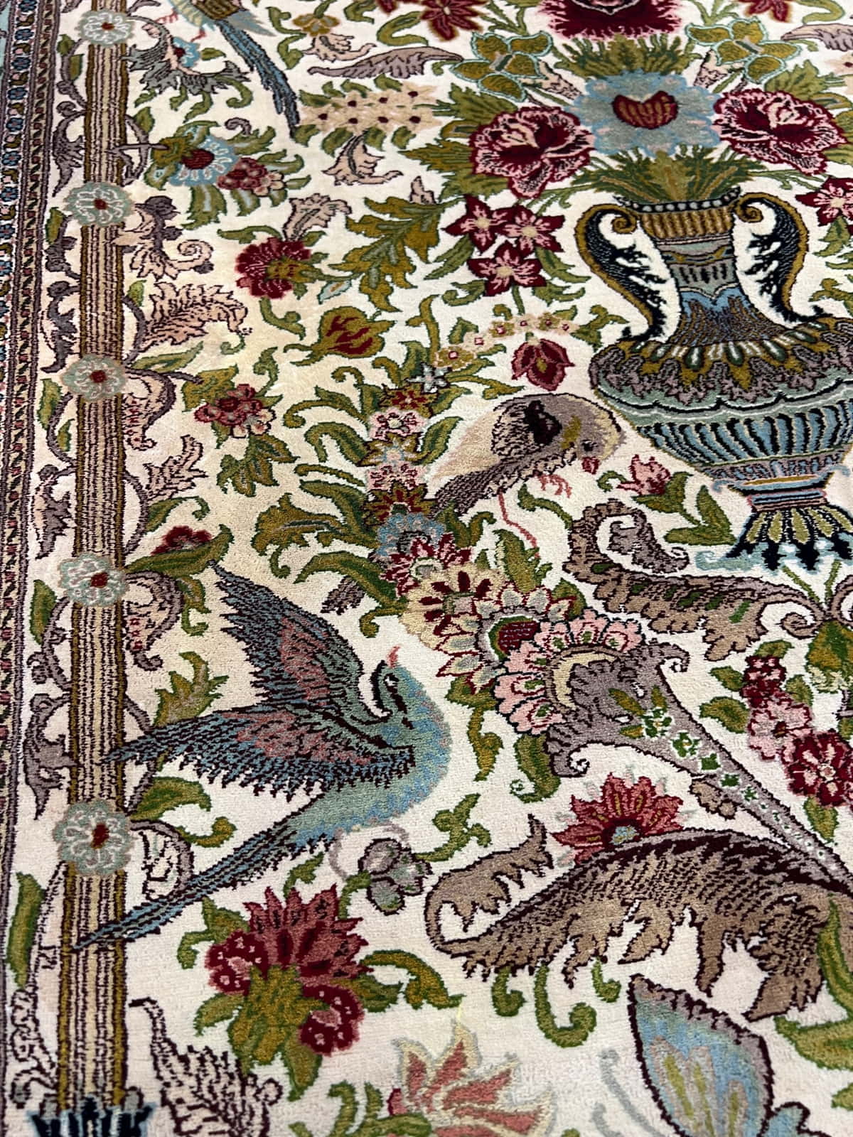Superb Tree-Of-Life silk 126x80cm | Rug# 31599