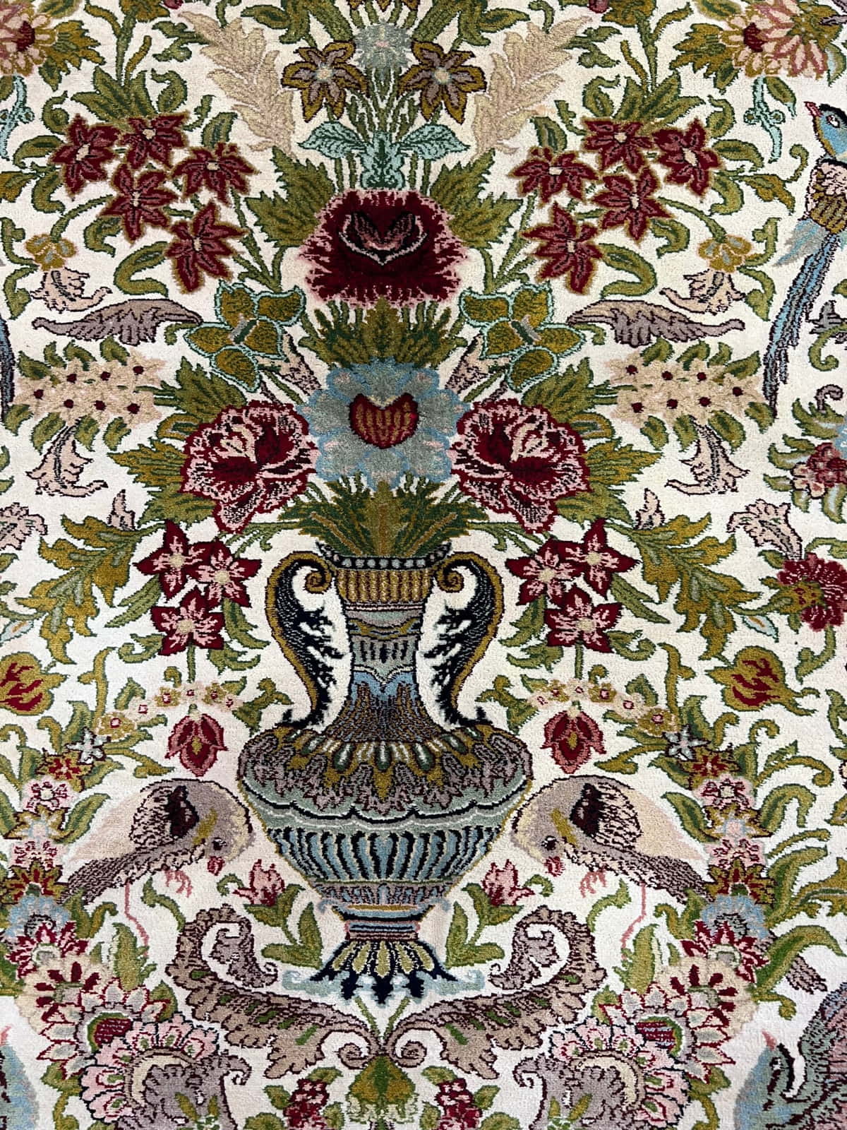 Superb Tree-Of-Life silk 126x80cm | Rug# 31599