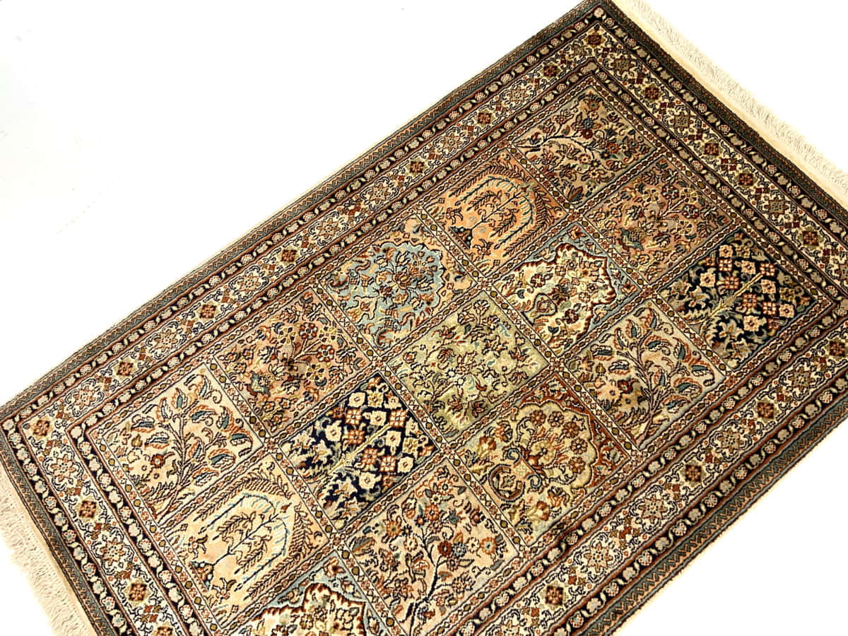 Srinagar Kashmir, pure silk pile, 125x80cm | Rug# 31600