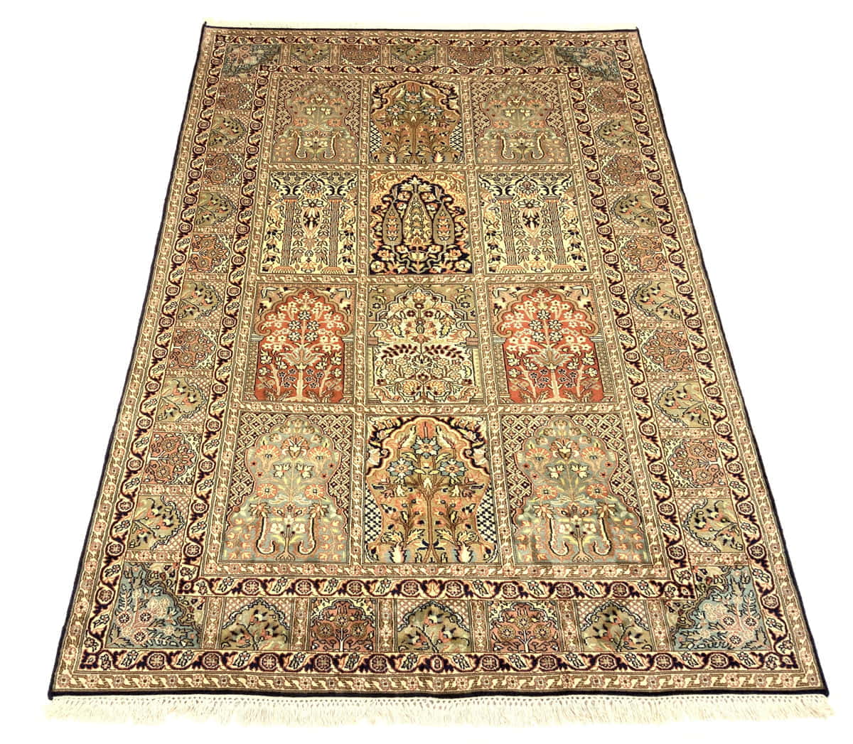 Srinagar Kashmir silk 191x125cm | Rug# 31607