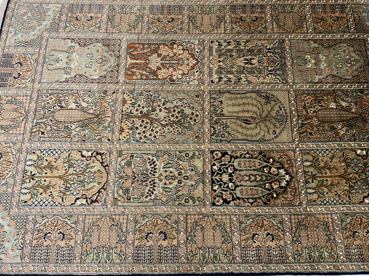 Srinagar Kashmir silk 189x121cm | Rug# 31608