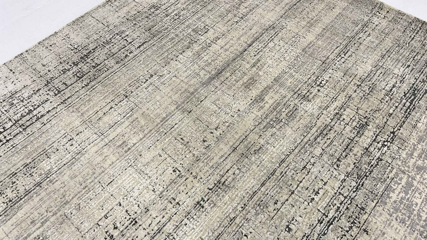 Pure silk & wool Oxidized Abstract designer rug 311x246cm | Rug# 31625