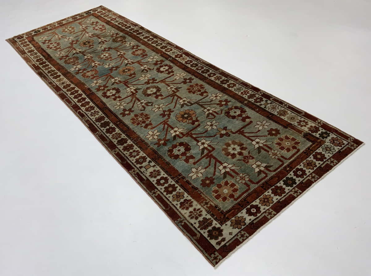 Antique Kurdi, circa 1900, Persia, 299x108cm | Rug# 49755