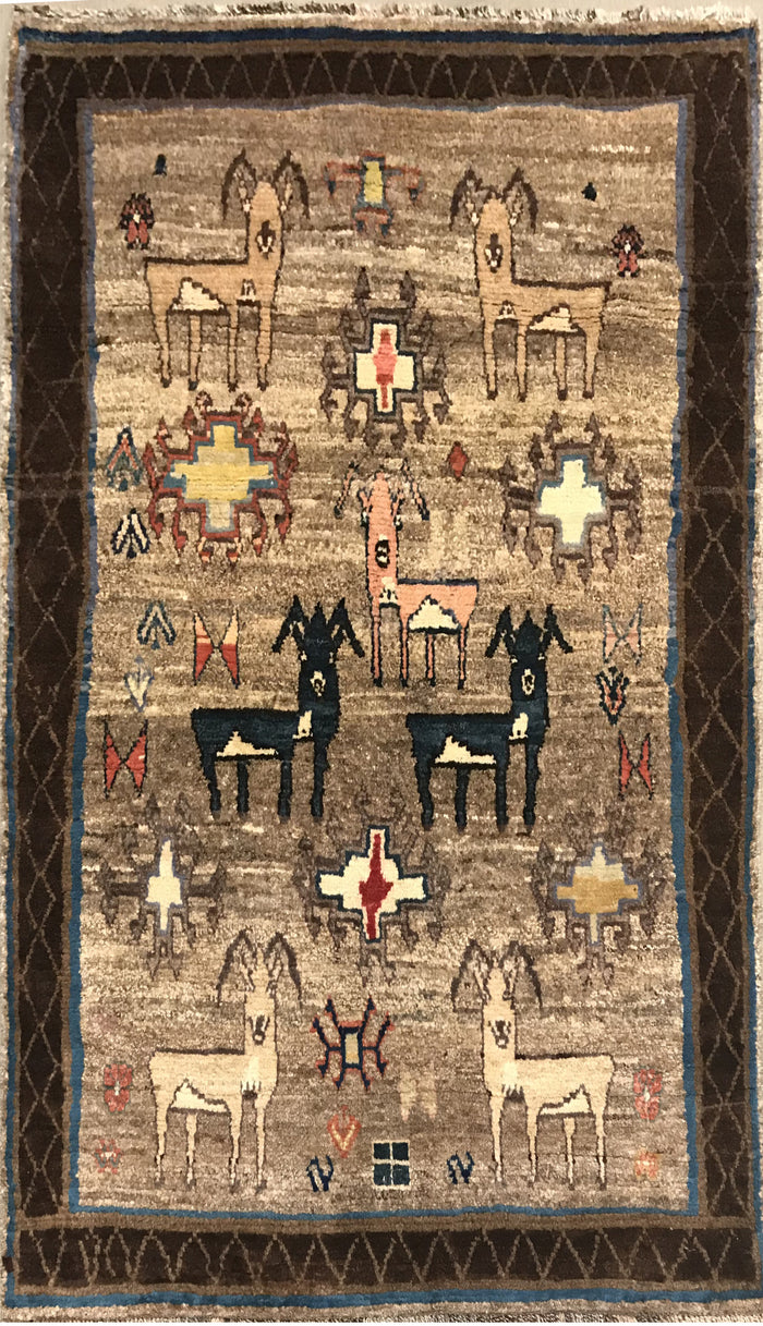 Vintage Nomadic Gabbeh 180x110cm | Rug# 6966