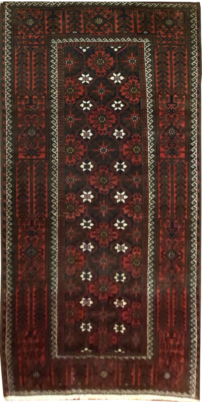 Vintage Balouch Rug 238x125cm | Rug# 7241A