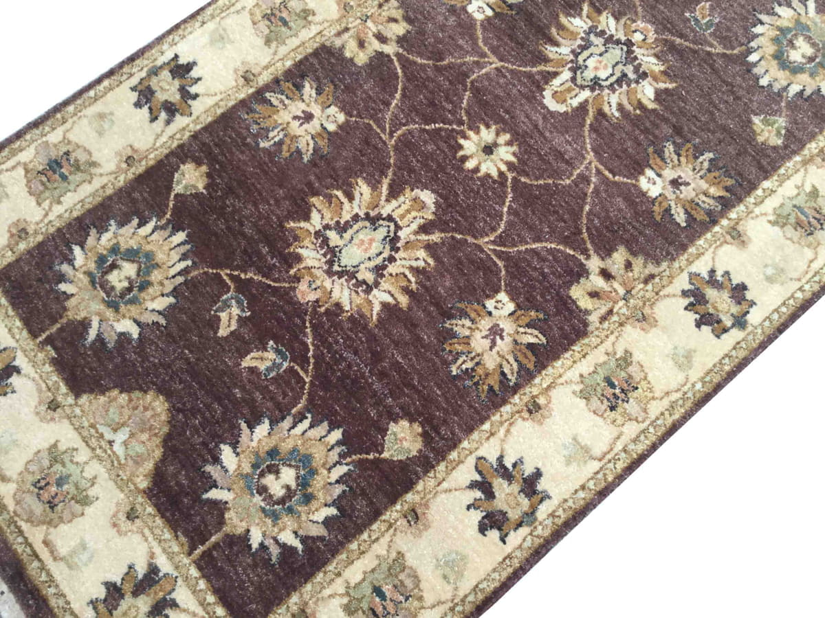 Hand knotted Agra in 19th century Ziegler design 417x80cm | Rug# 7613
