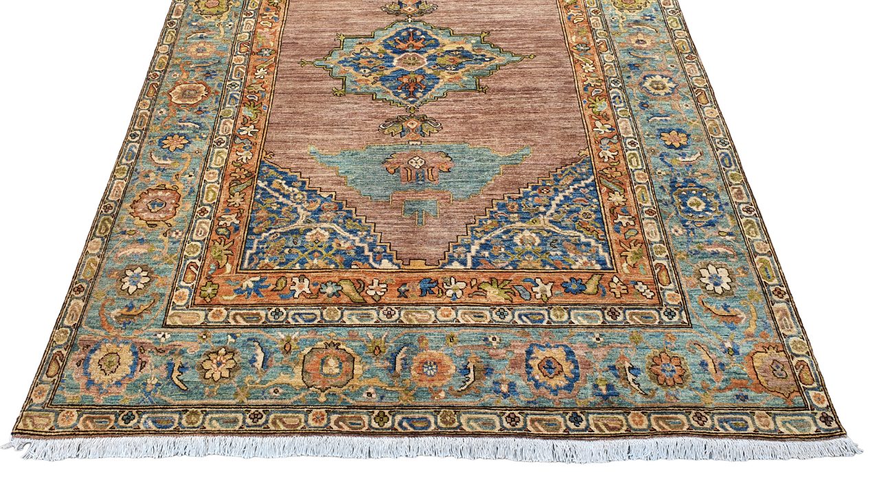 Afghan Turkaman weave, 16th century Oushak inspired, 267x185cm | Rug# 26717