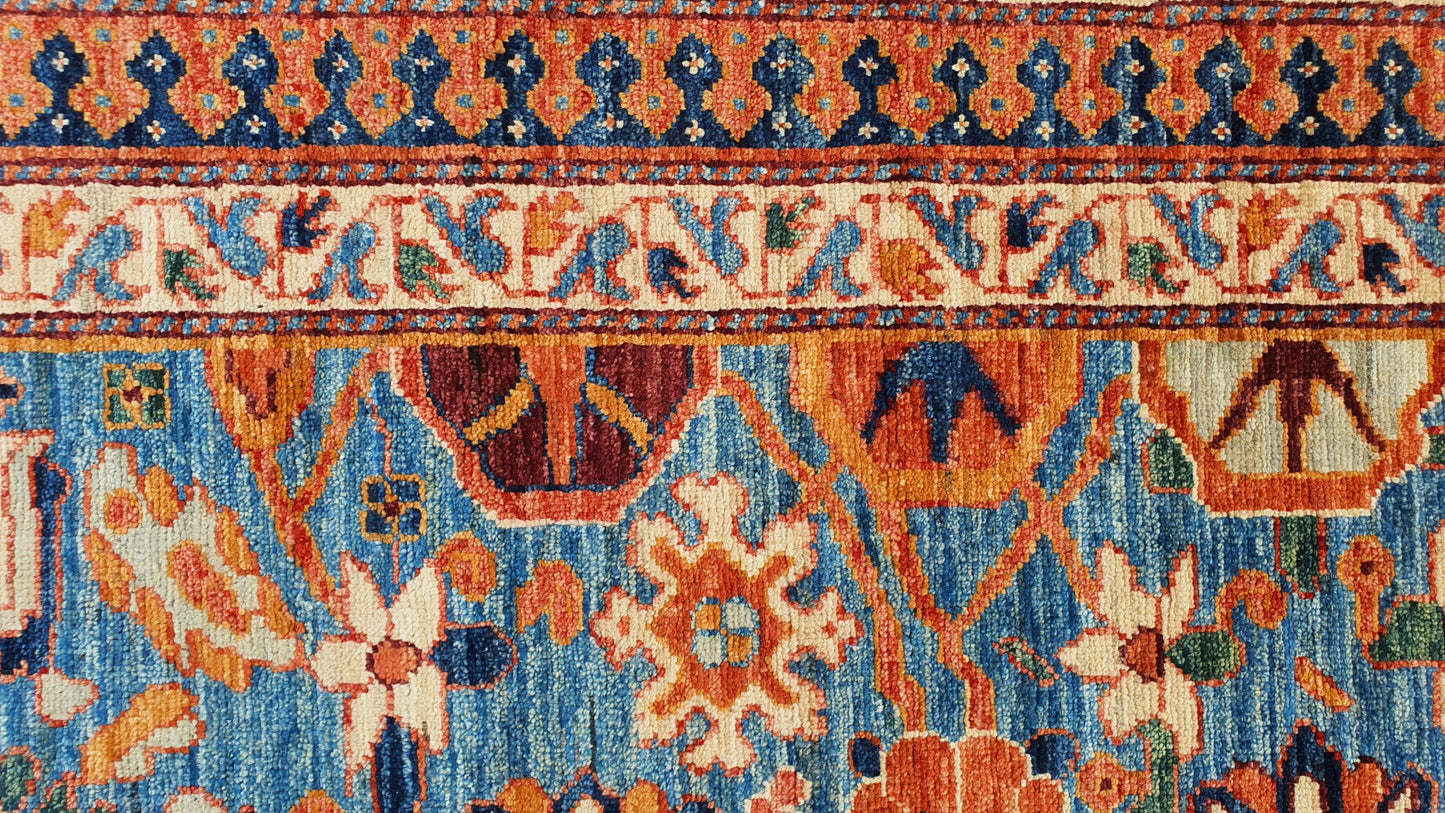 Afghan Turkaman hallway runner, 19th-century Kurdi-Varamin inspired, 588x89cm | Rug# 26724