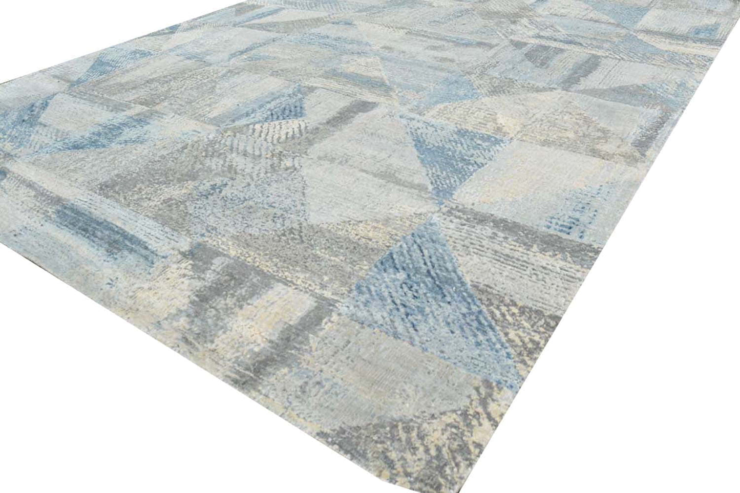 Pure silk & oxidized wool pile Mosaic design 308x243cm | Rug# 31627