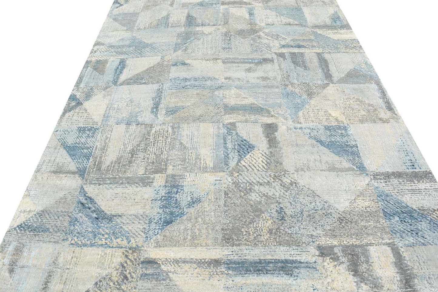 Pure silk & oxidized wool pile Mosaic design 308x243cm | Rug# 31627